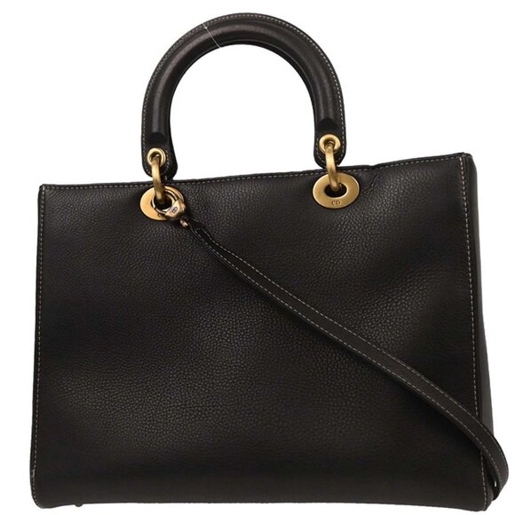 Christian Dior Black Calfskin Lady Dior 2way Handbag - Picture 1 of 10